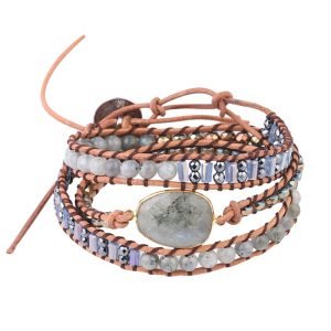 3 layer Labradorite Woven Bracelet